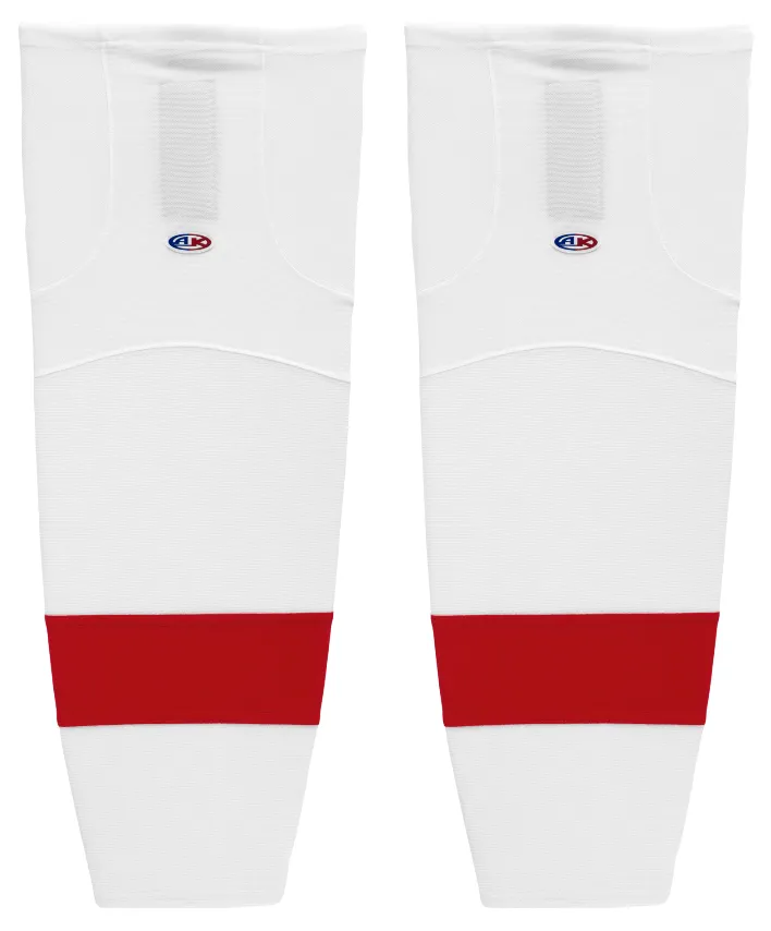 Athletic Knit (AK) HS2100-203 Detroit Red Wings White Mesh Ice Hockey Socks