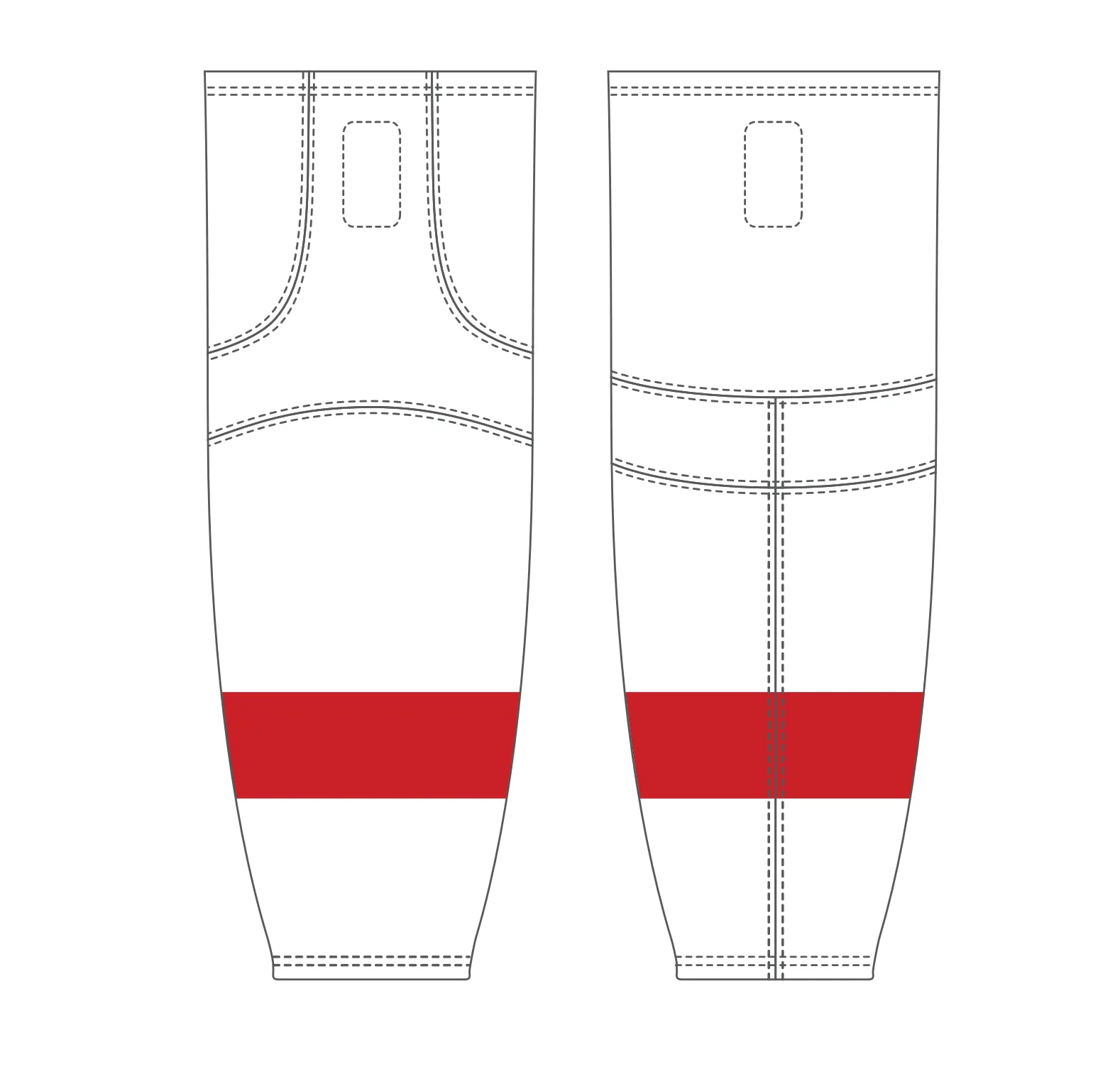 Athletic Knit (AK) HS2100-203 Detroit Red Wings White Mesh Ice Hockey Socks