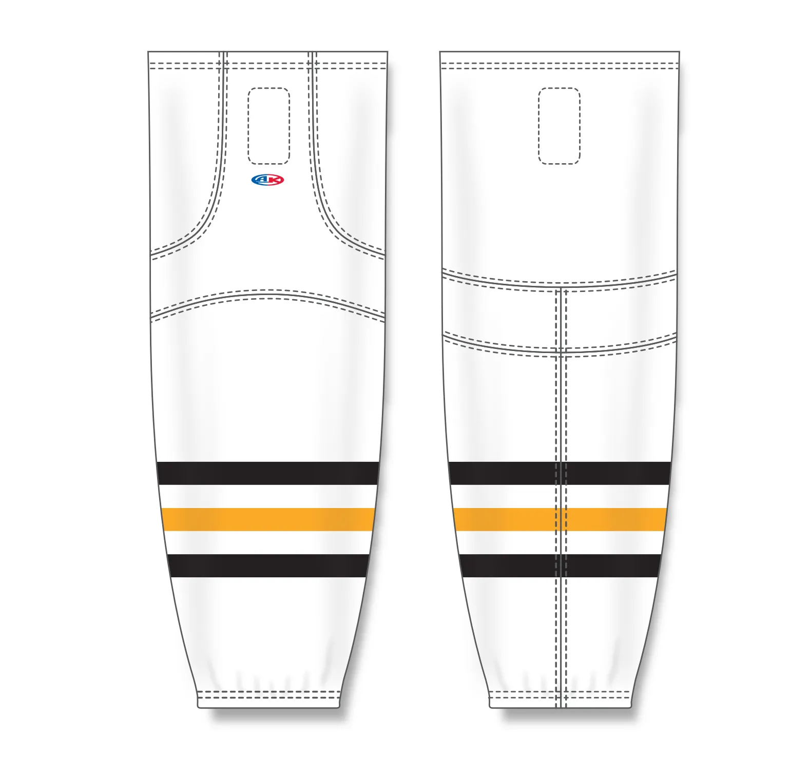 Athletic Knit (AK) HS2100-315 Pittsburgh Penguins White Mesh Ice Hockey Socks