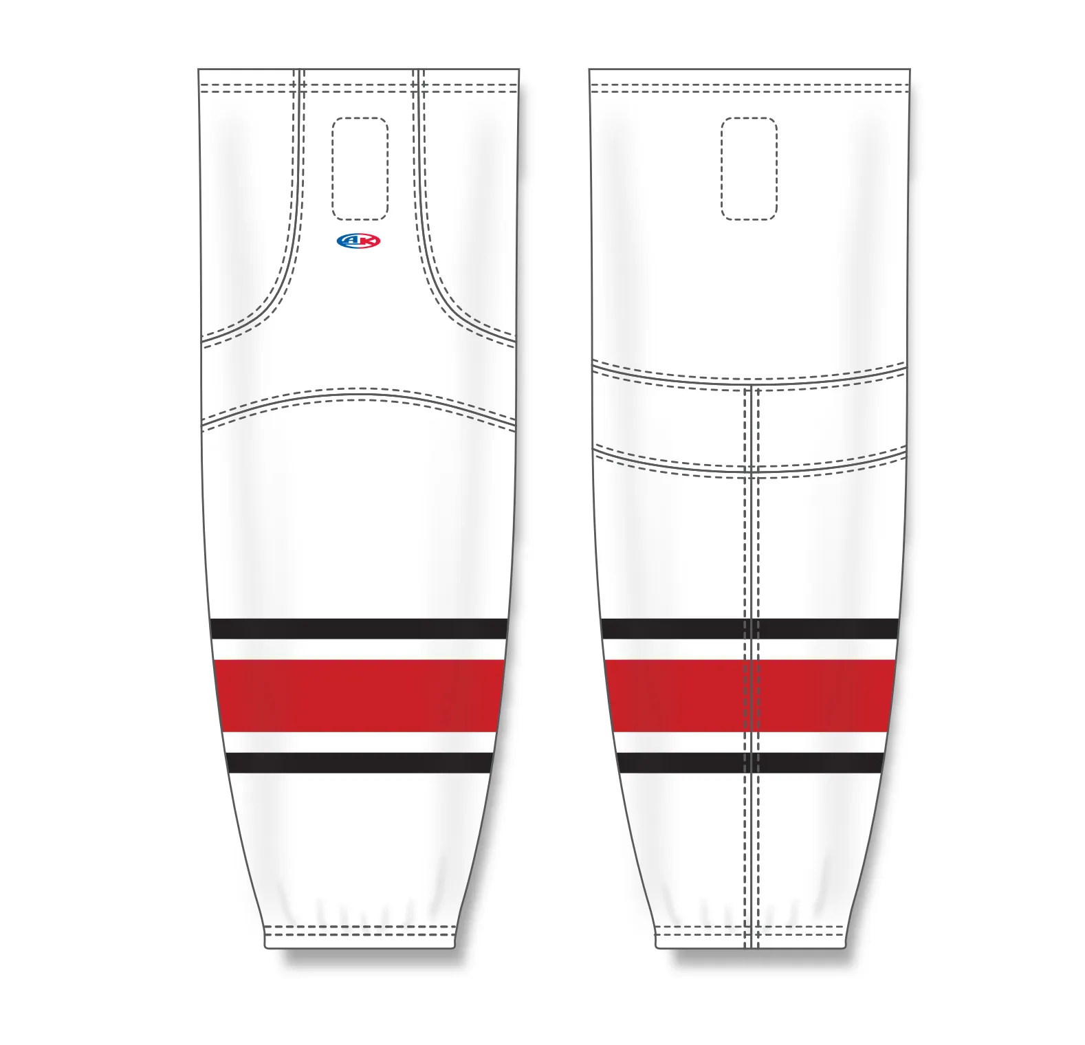 Athletic Knit (AK) HS2100-528 1976-78 Cleveland Barons White Mesh Ice Hockey Socks