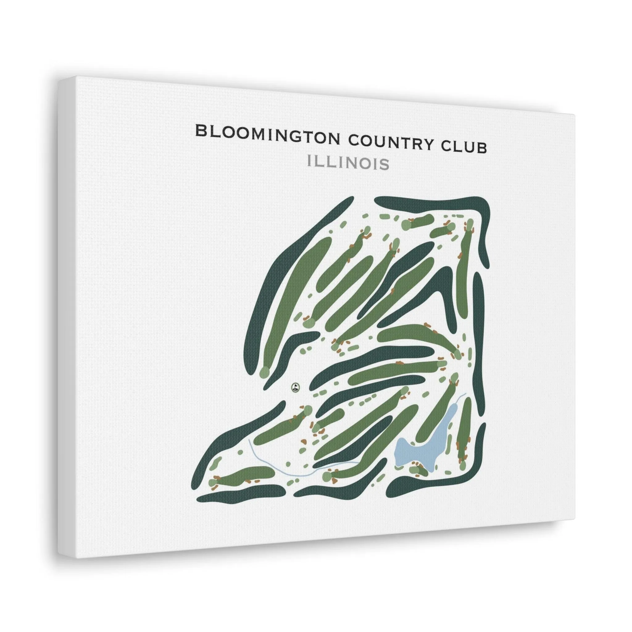 Bloomington Country Club, Illinois - Printed Golf Course