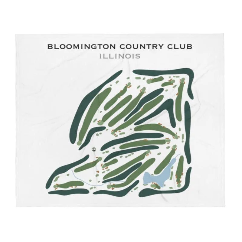Bloomington Country Club, Illinois - Printed Golf Course