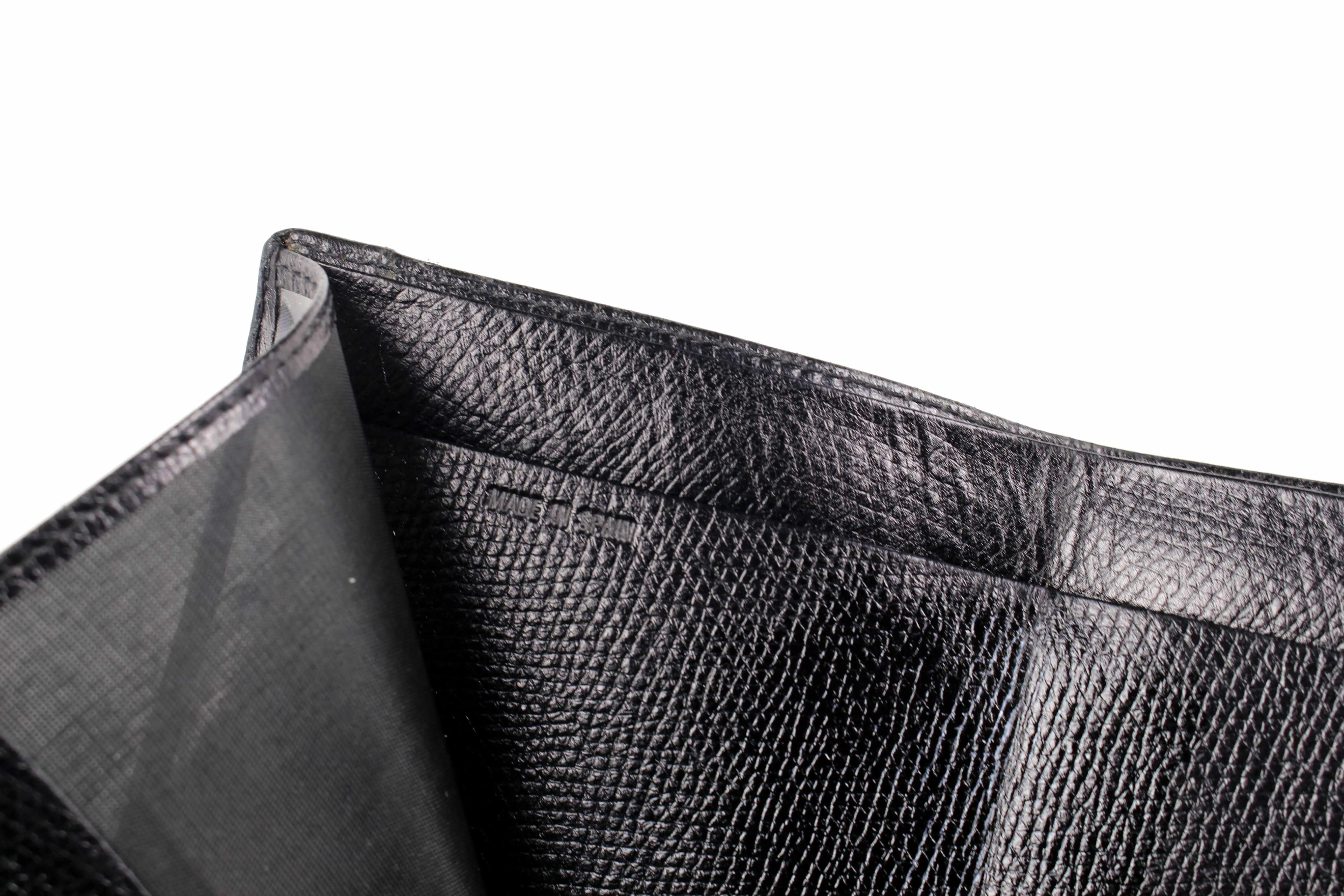 CHRISTIAN DIOR black honeycomb canvas wallet