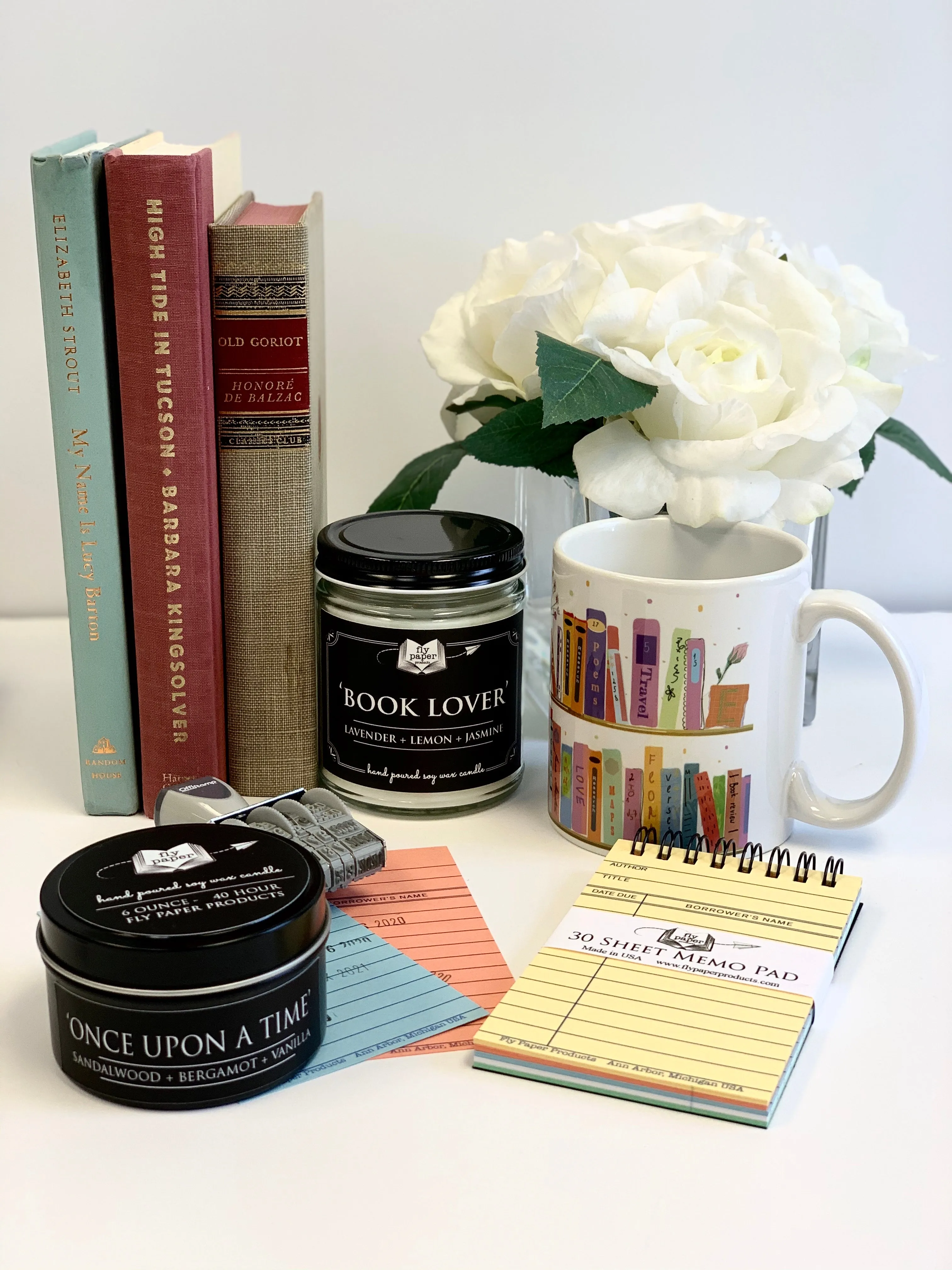 Colorful Book Shelf 11 ounce Ceramic Mug for Book Lovers