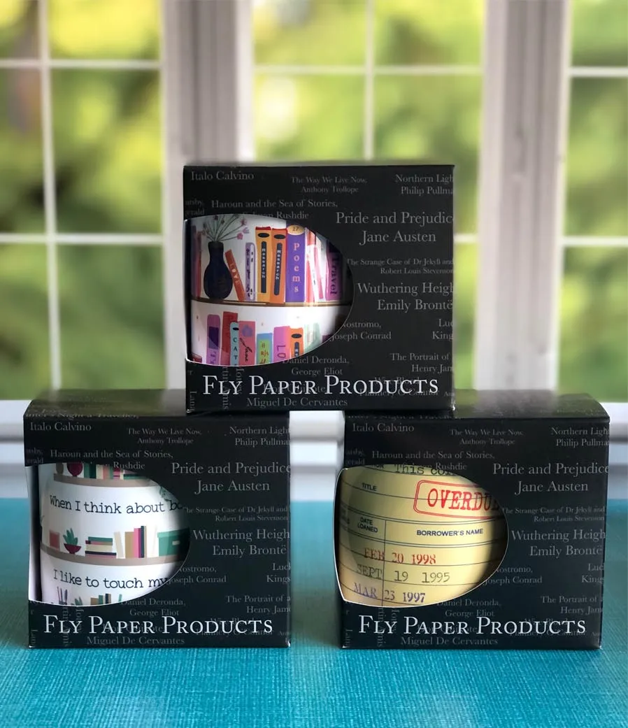 Colorful Book Shelf 11 ounce Ceramic Mug for Book Lovers