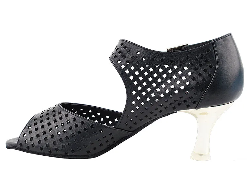 Competitive Dancer Series- Black Leather Dance Sandal