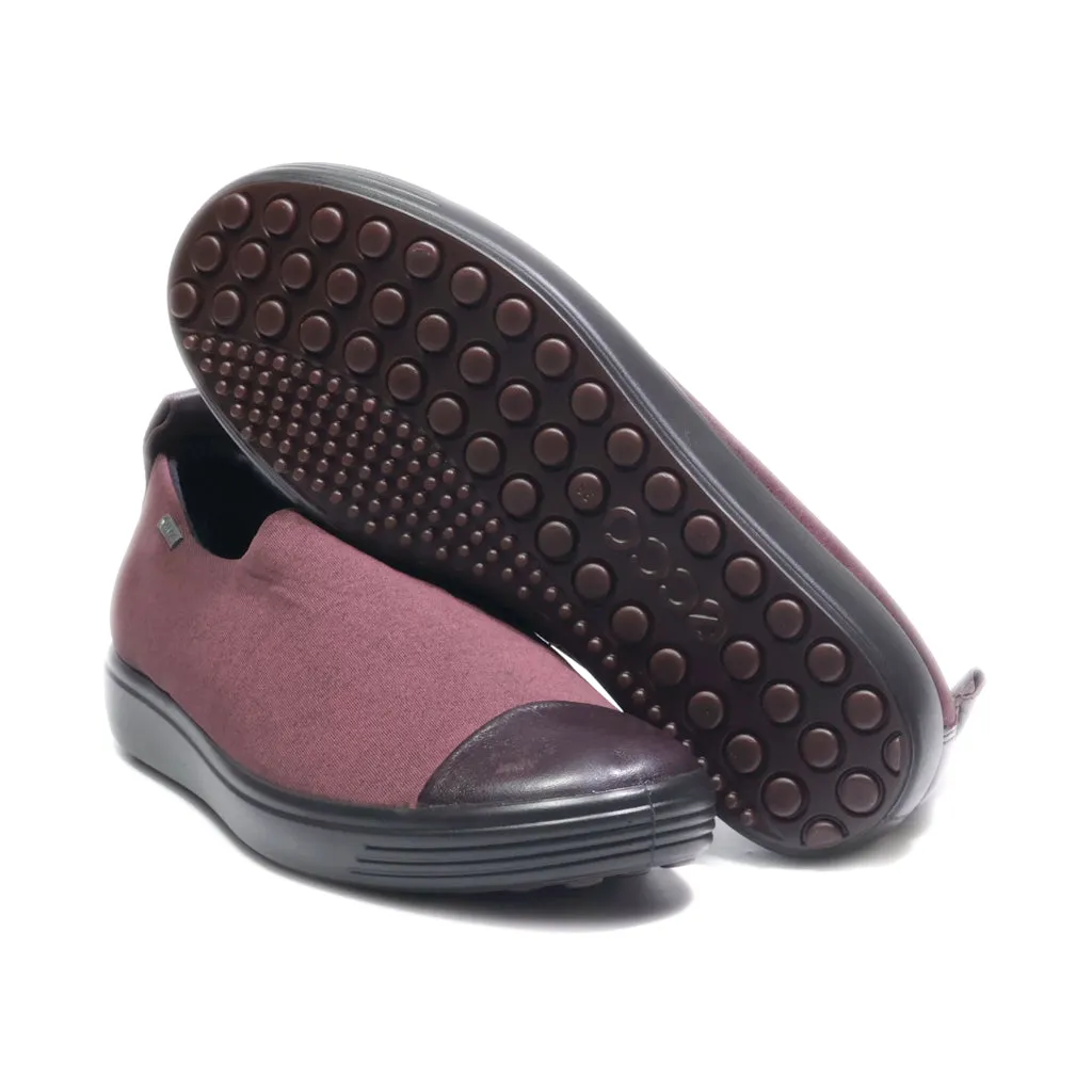 Ecco Low-Top Sneakers Fabric Maroon Colour For Women