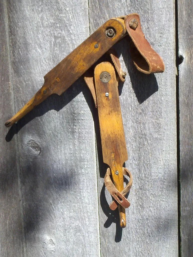 European Ice Skates - Wooden