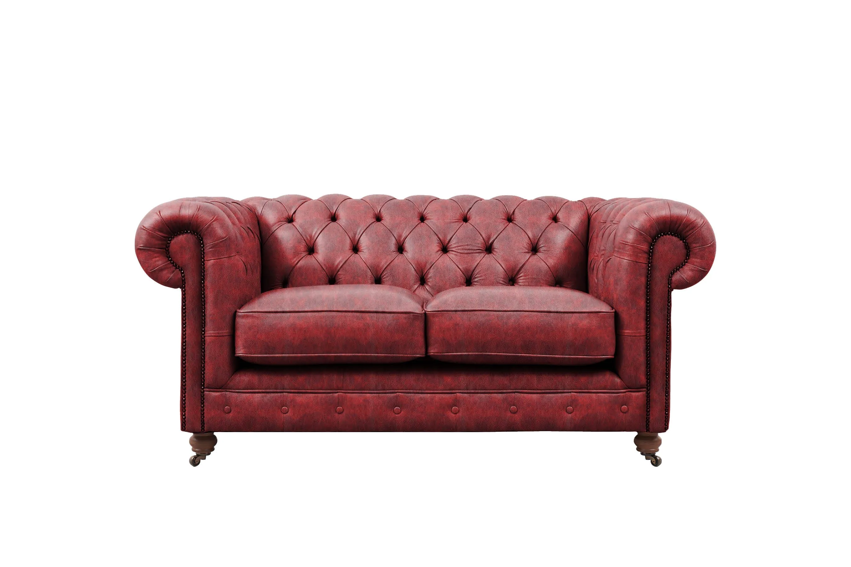 Grand Chesterfield | 2 Seater Sofa | Vintage Oxblood