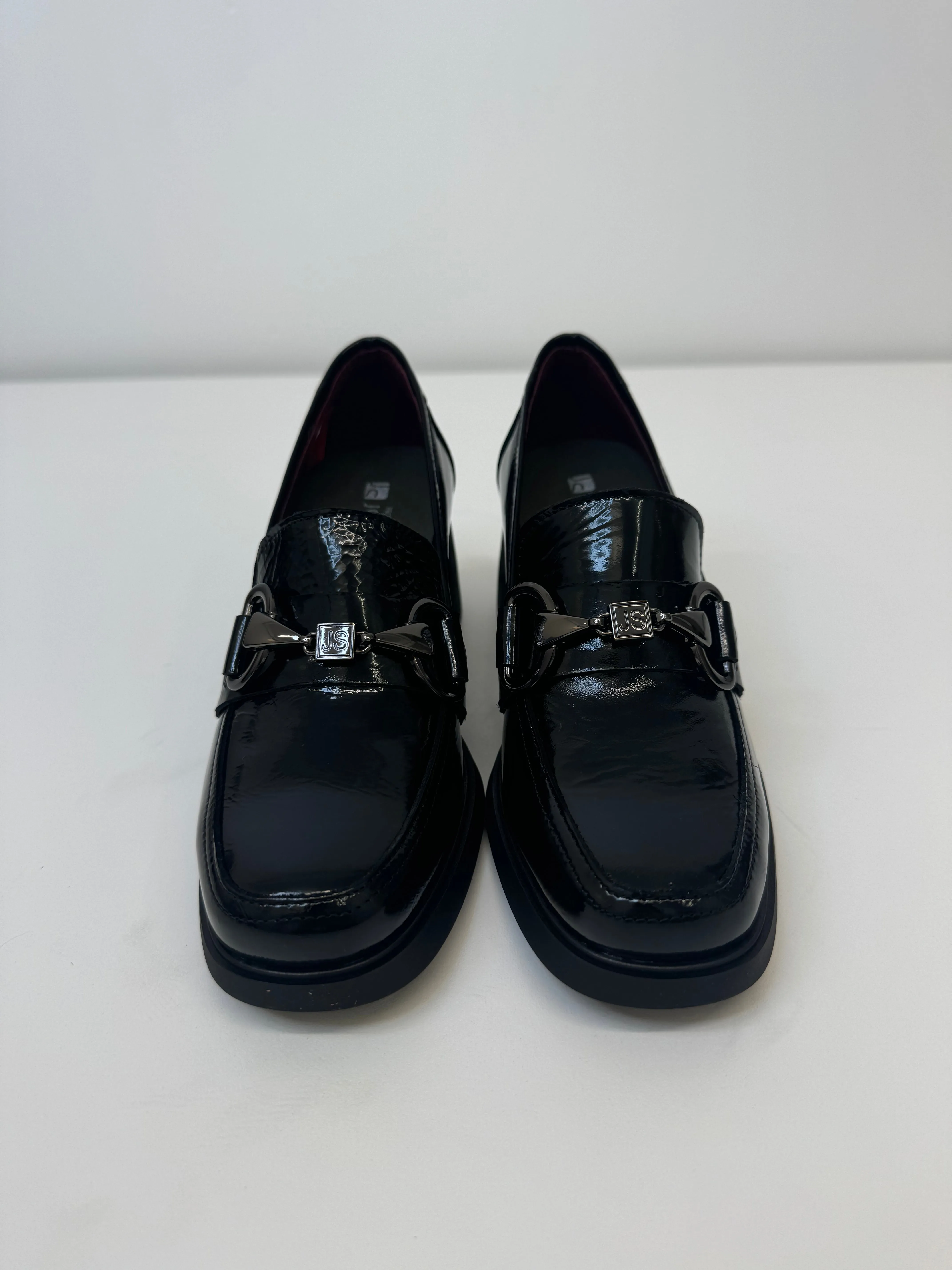 JOSE SAENZ Black Heel Loafers