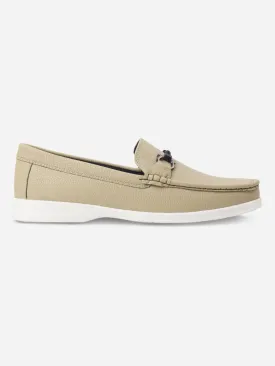 Men's Green Moc Toe Casual Loafer (IX4107)