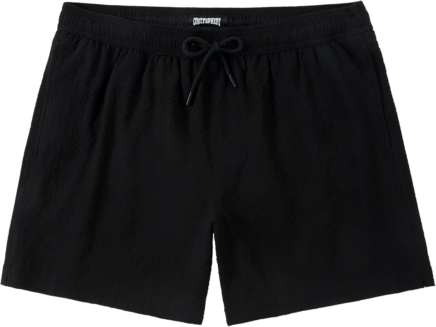 Men's Swim Shorts 5 inch Seersucker Swimming Trunks for Men Beach Shorts