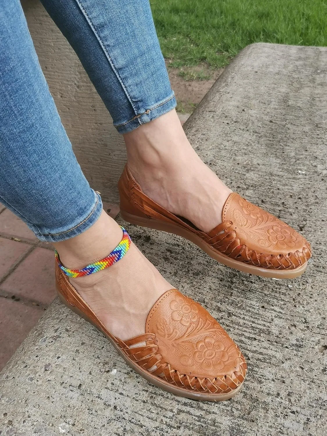 Mexican Leather Shoes for Women - Model 369 (8, Nut)