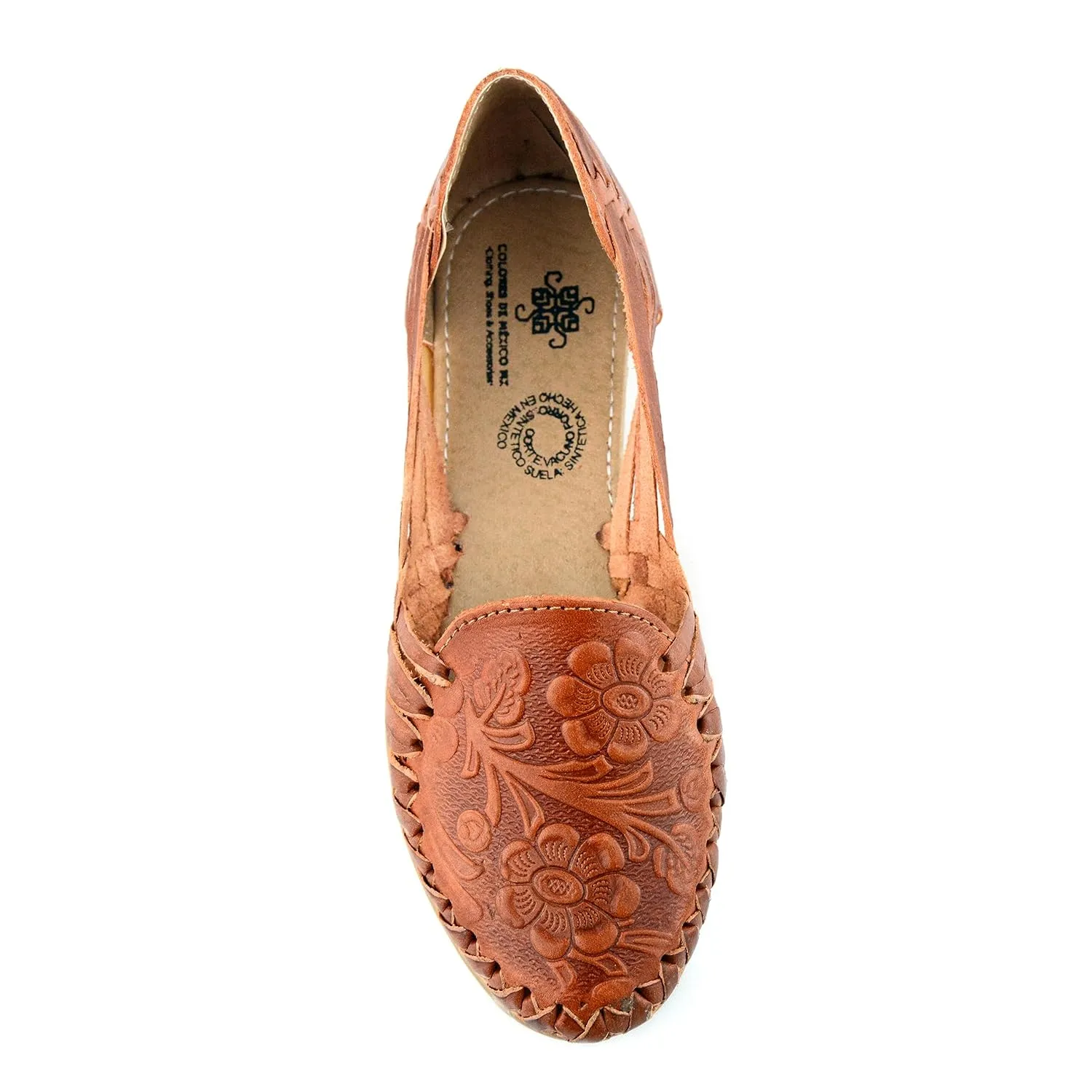 Mexican Leather Shoes for Women - Model 369 (8, Nut)