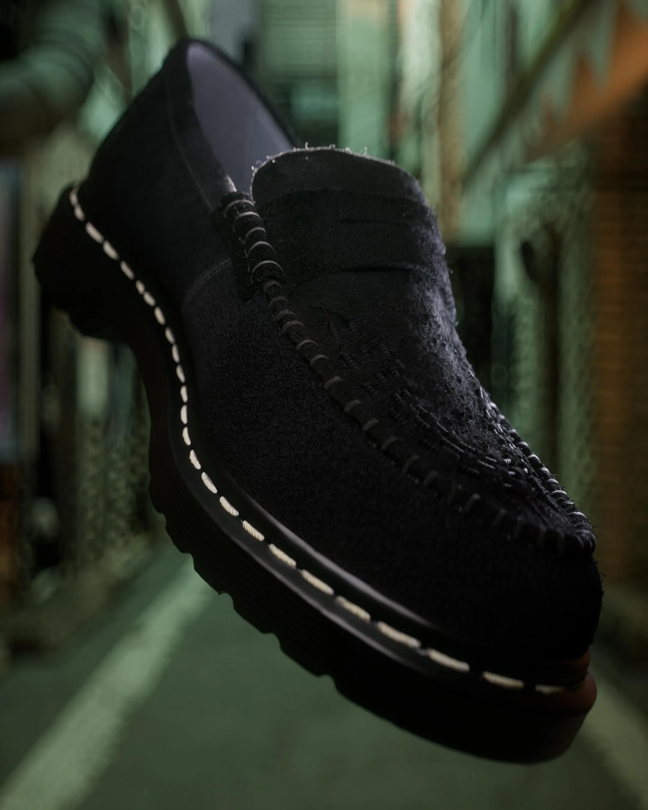 Neighborhood Penton Hairy Suede Leather Shoes