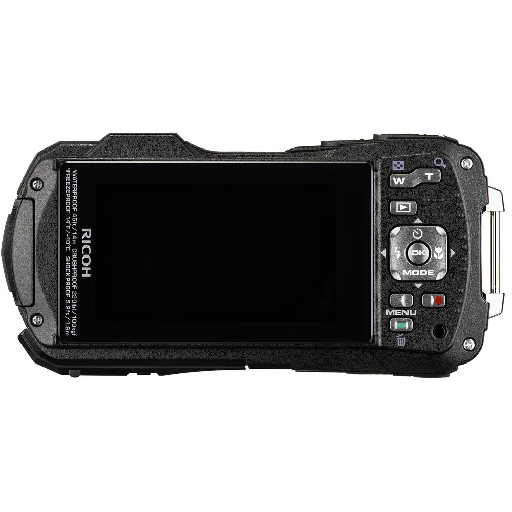 Ricoh WG-80 Waterproof Digital Camera (Orange) with Accessories