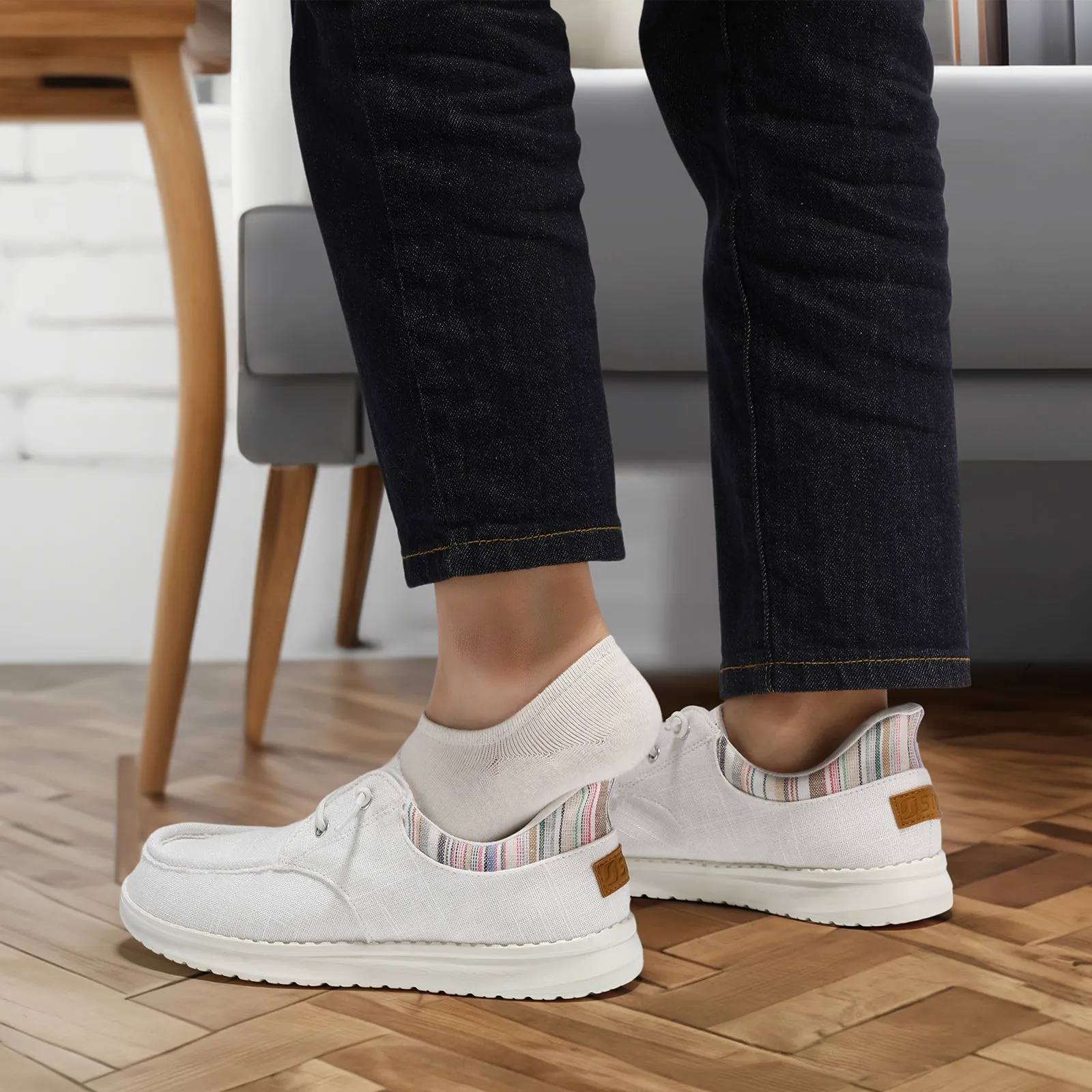 STQ Ease in Women Slip on Boat Shoes
