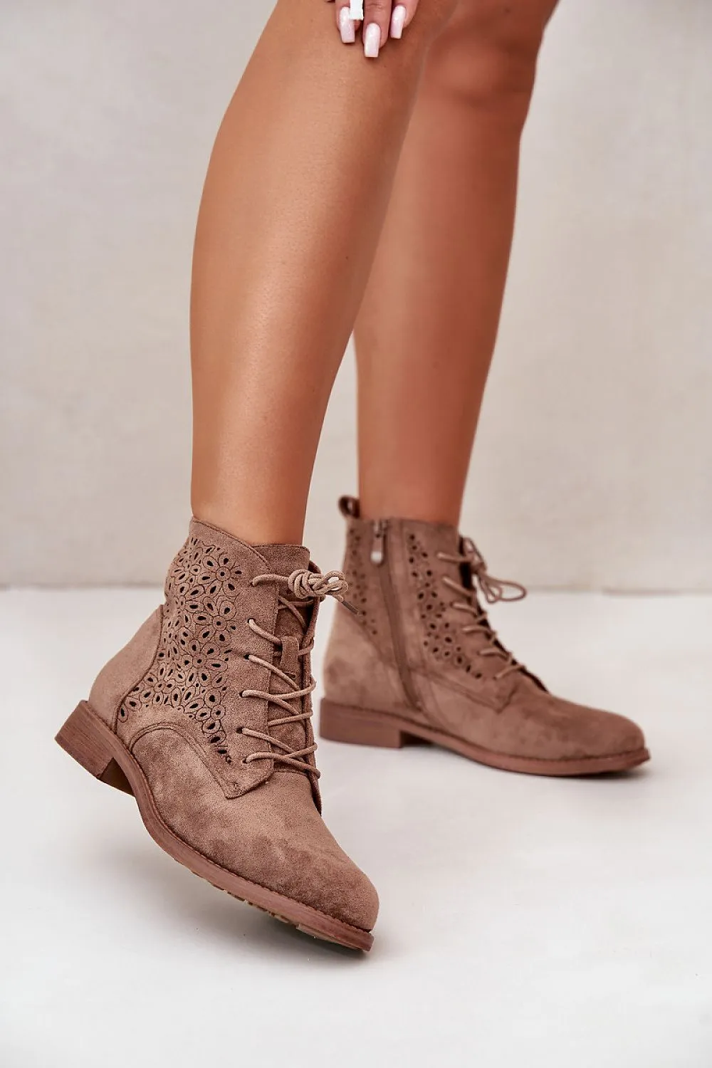 TEEK - Laced Suede Short Boots