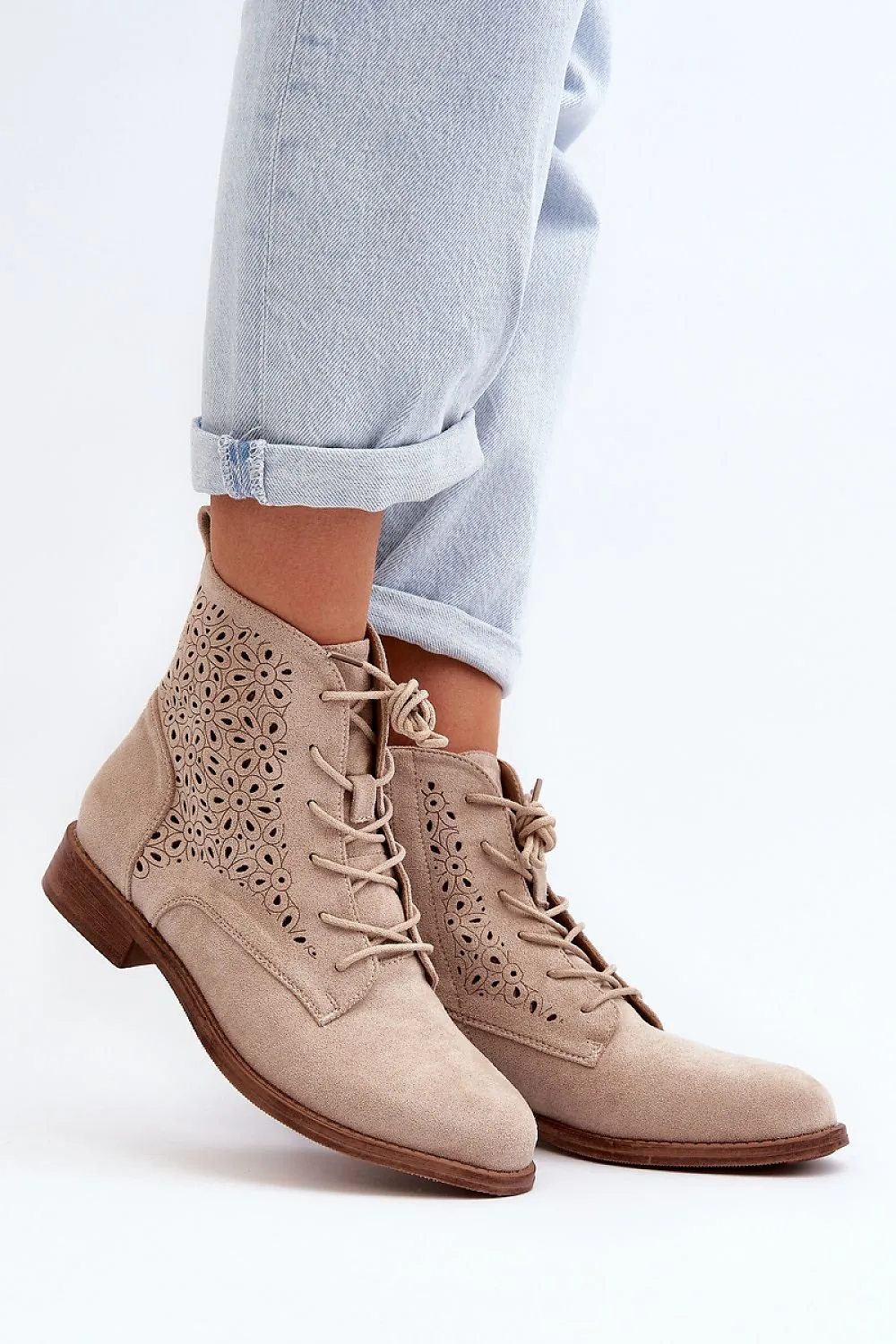 TEEK - Laced Suede Short Boots