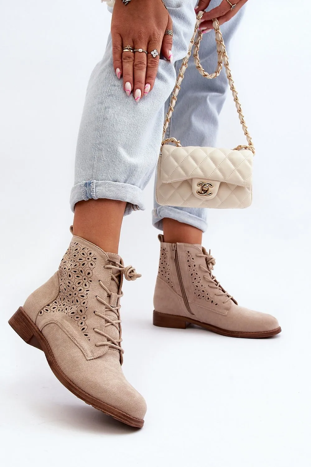 TEEK - Laced Suede Short Boots