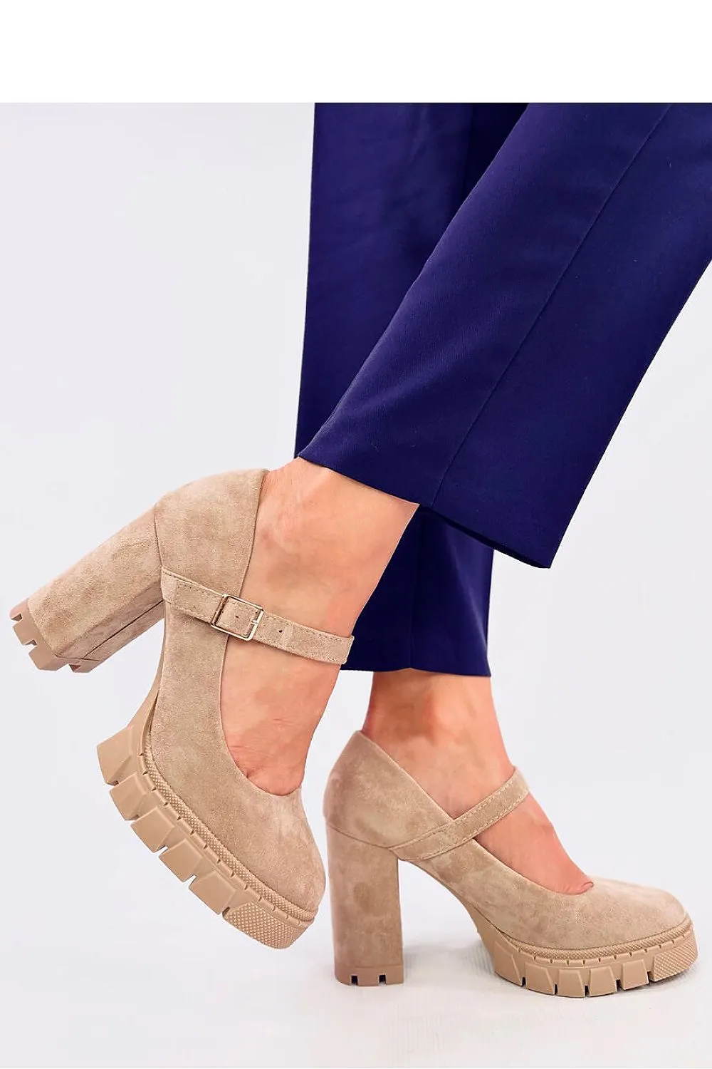 TEEK - Suede Touch Mary Platform Pumps