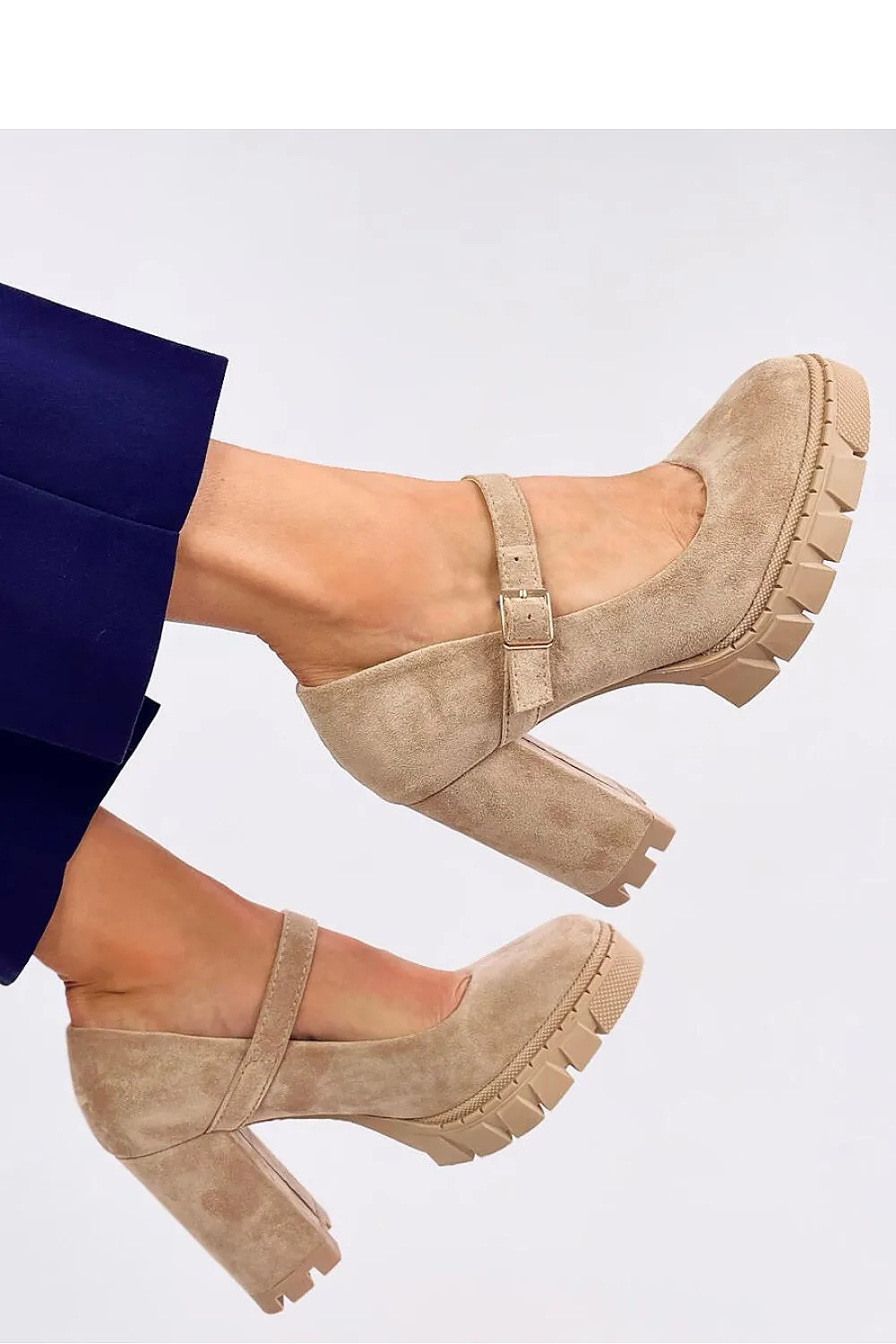 TEEK - Suede Touch Mary Platform Pumps