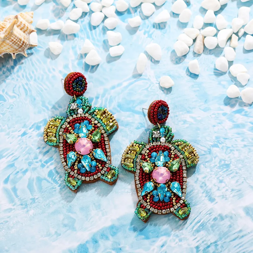 Women Pearl Earrings - Summer Beach Jewelry - various motives