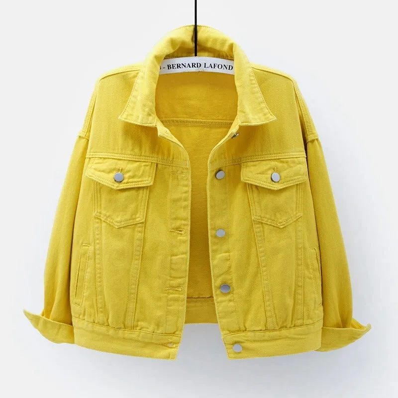 Women's New Colorful Large Size Denim Jacket