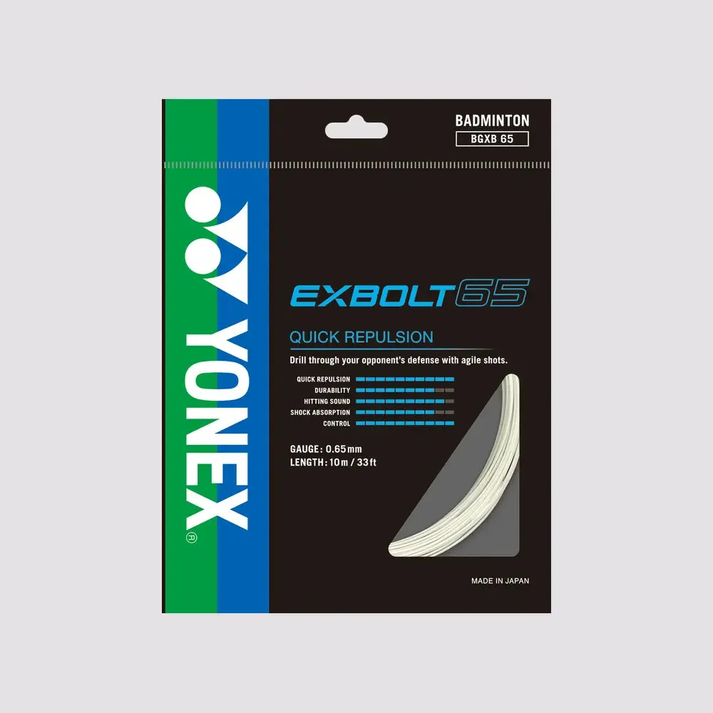 Yonex Exbolt 65 10m Badminton String (3 Colors)